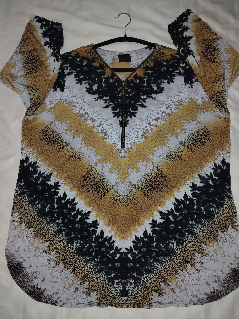 JM Collection Women's Zip-Front Tunic Size 3X